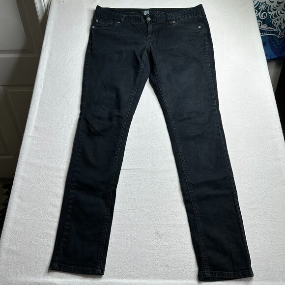 Mossimo Womens Premium Denim Skinny Black Jean Size 12L - Picture 1 of 10